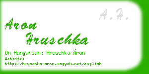 aron hruschka business card