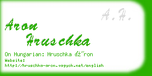 aron hruschka business card